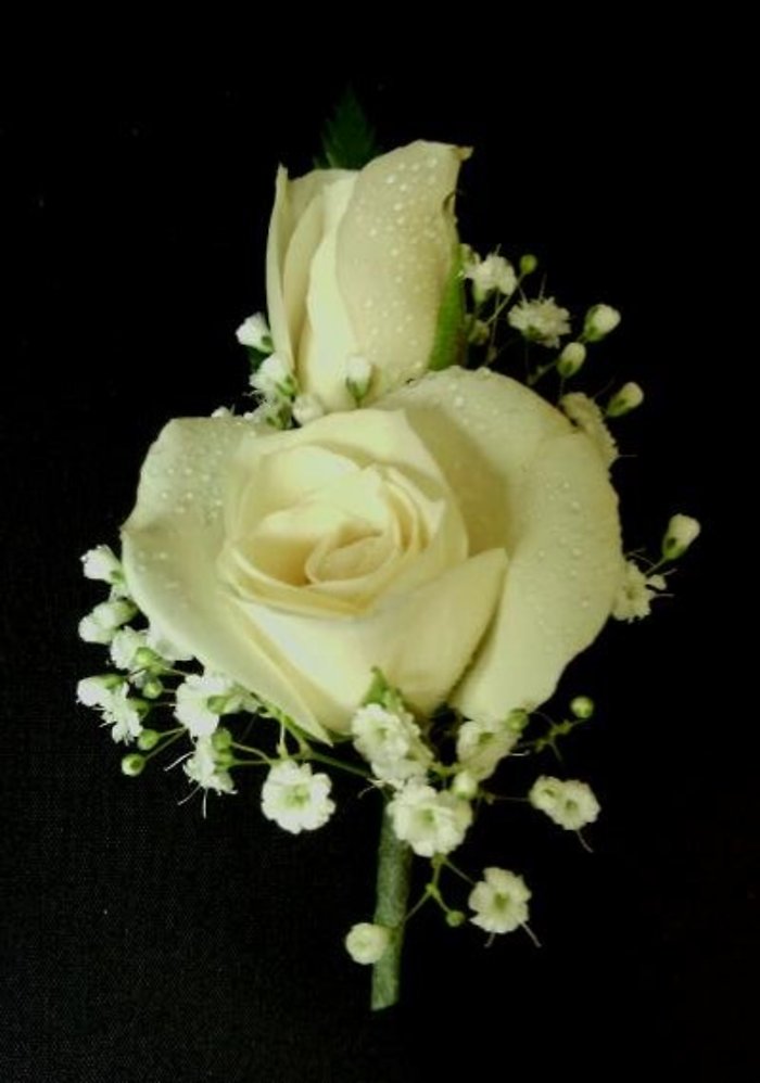 White Rose Boutonieer