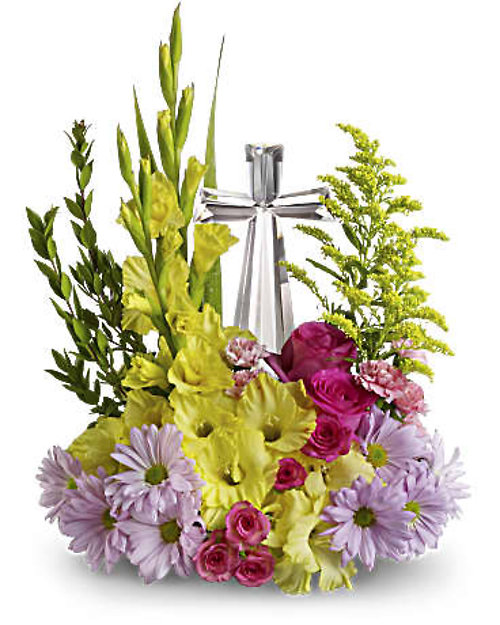 Teleflora\'s Crystal Cross Bouquet