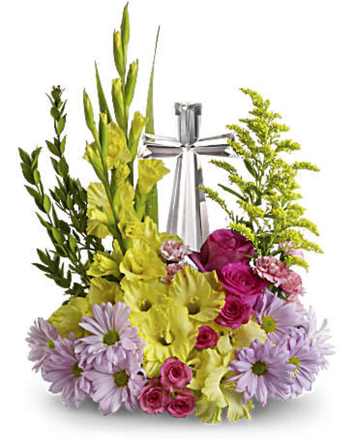 Teleflora\'s Crystal Cross Bouquet