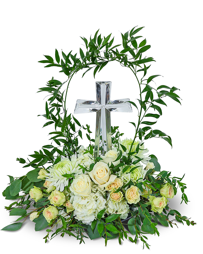 Shelter My Love with Crystal Cross Keepsake