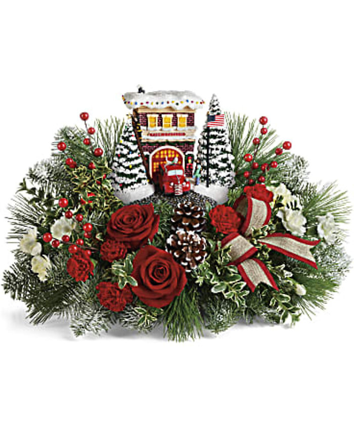 Thomas Kinkade\'s Festive Fire Station