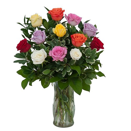 12 roses-mixed colors