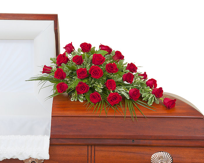 Simply Roses Deluxe Casket Spray